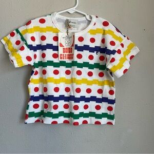 Bobo Choses Red and Yellow Patterned Kids Tee